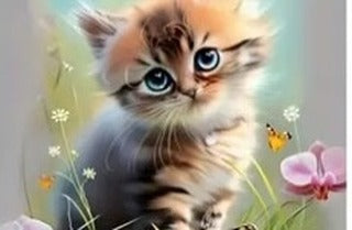 Paint by Numbers Kit — Kittens and Butterflies