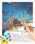 Paint by Numbers Kit — Blue Mosque at Night