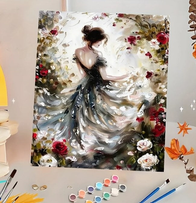 Paint by Numbers Kit — Woman in Rose Garden
