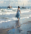 Paint by Numbers Kit — Woman Walking on Beach