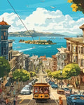 Paint by Numbers Kit — San Francisco Cable Car