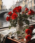 Paint by Numbers Kit — Red Roses by the Canal