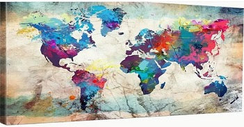 Paint by Numbers Kit — Colorful World Map