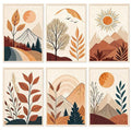 Paint by Numbers Kit — Boho Nature Set of Six