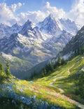 Paint by Numbers Kit — Mountain Meadow in Bloom