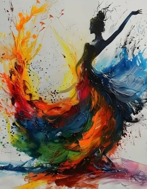 Paint by Numbers Kit — Abstract Dancer in Color