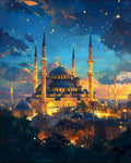 Paint by Numbers Kit — Mosque Under Starry Sky