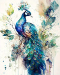 Paint by Numbers Kit — Watercolor Peacock