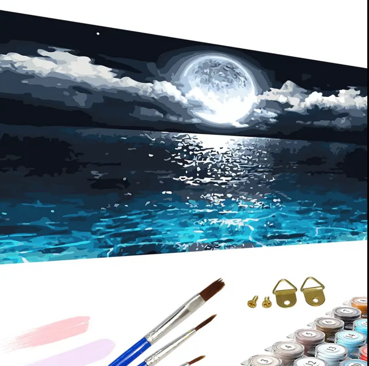 Paint by Numbers Kit — Moon Over Calm Sea
