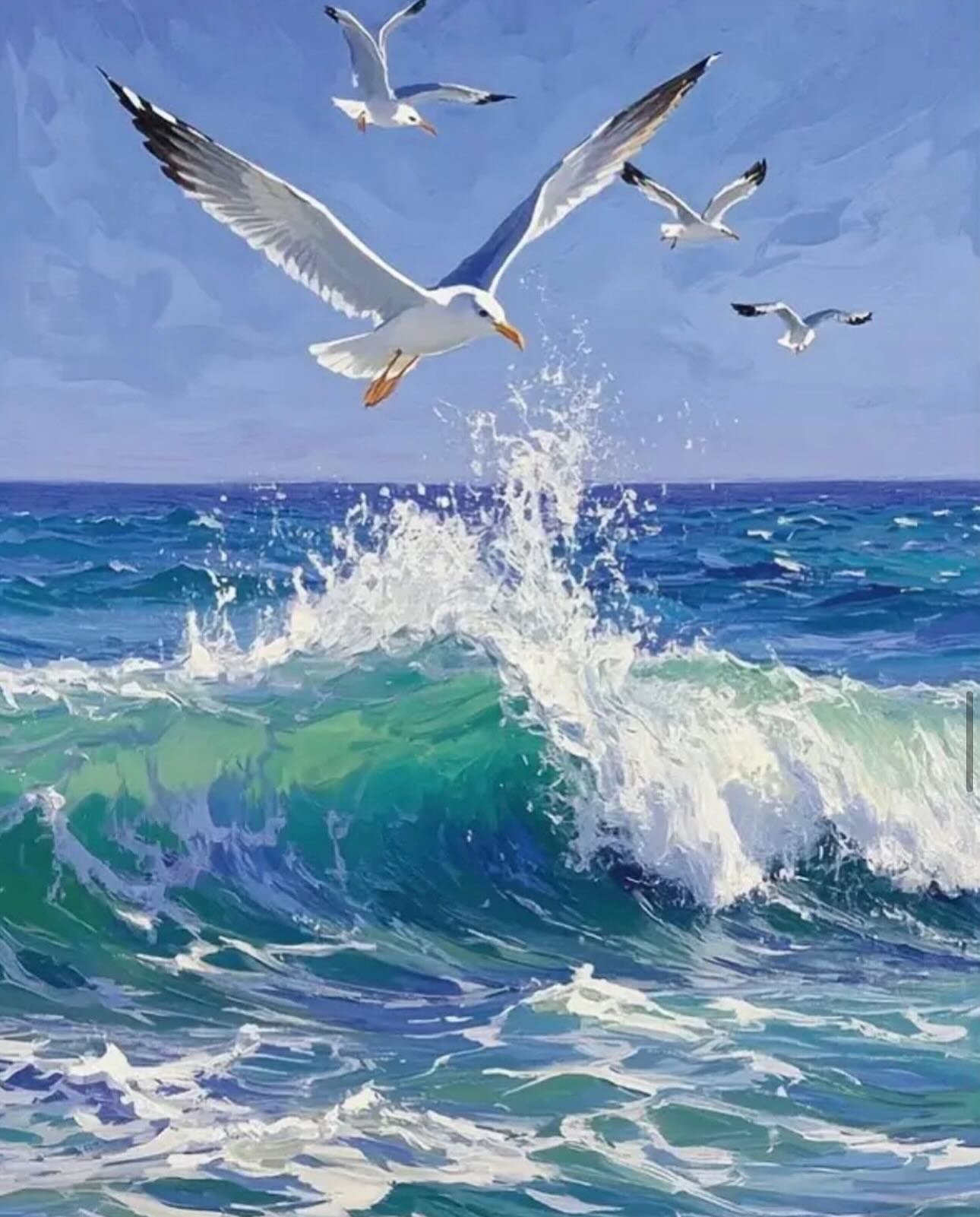 Paint by Numbers Kit — Dolphins and Rainbow