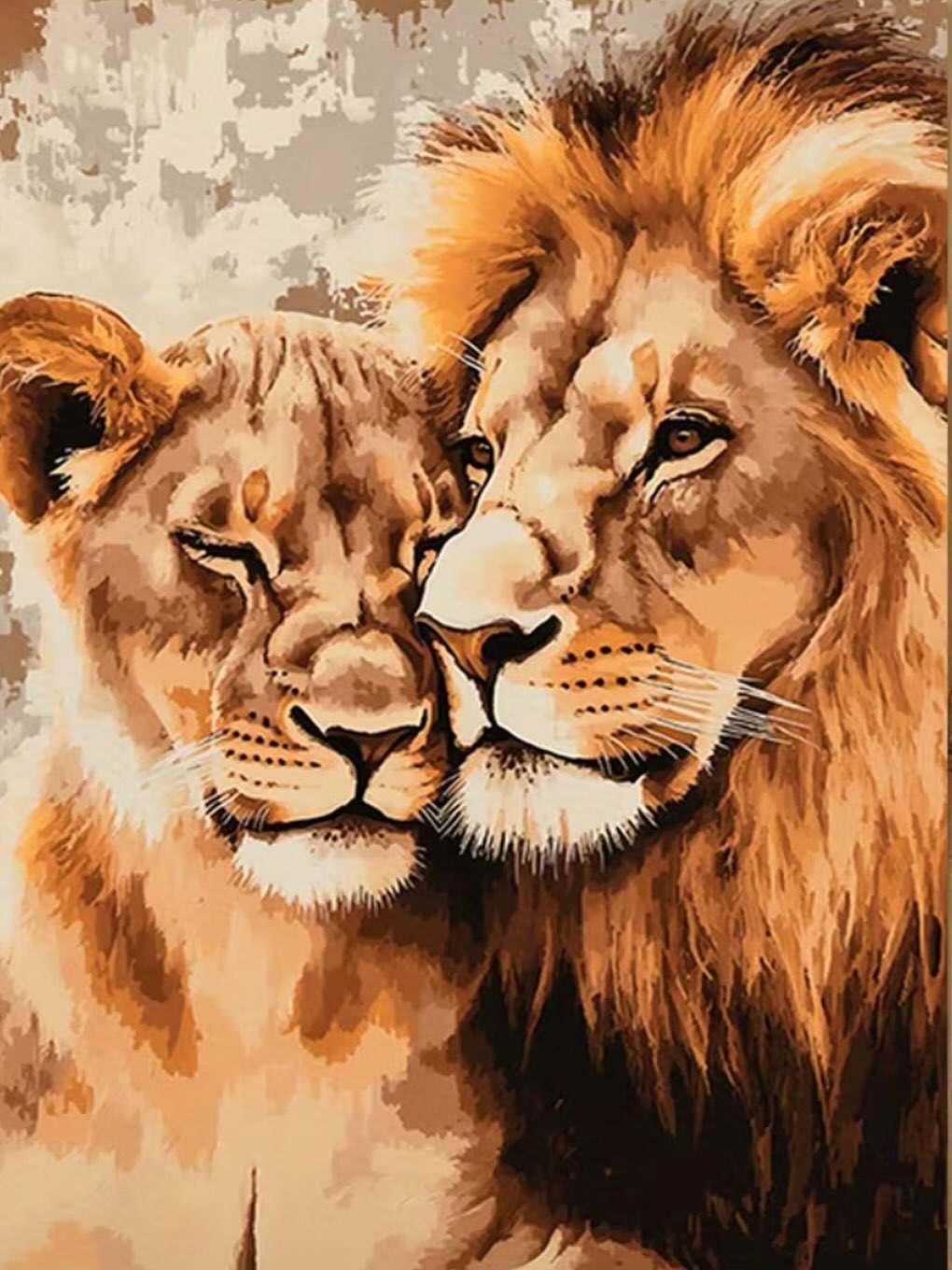 Paint by Numbers Kit — Lion Couple