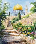 Paint by Numbers Kit — Dome of the Rock Watercolor