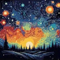 Paint by Numbers Kit — Van Gogh Inspired Starry Night