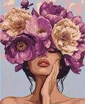 Paint by Numbers Kit — Woman with Peony Crown