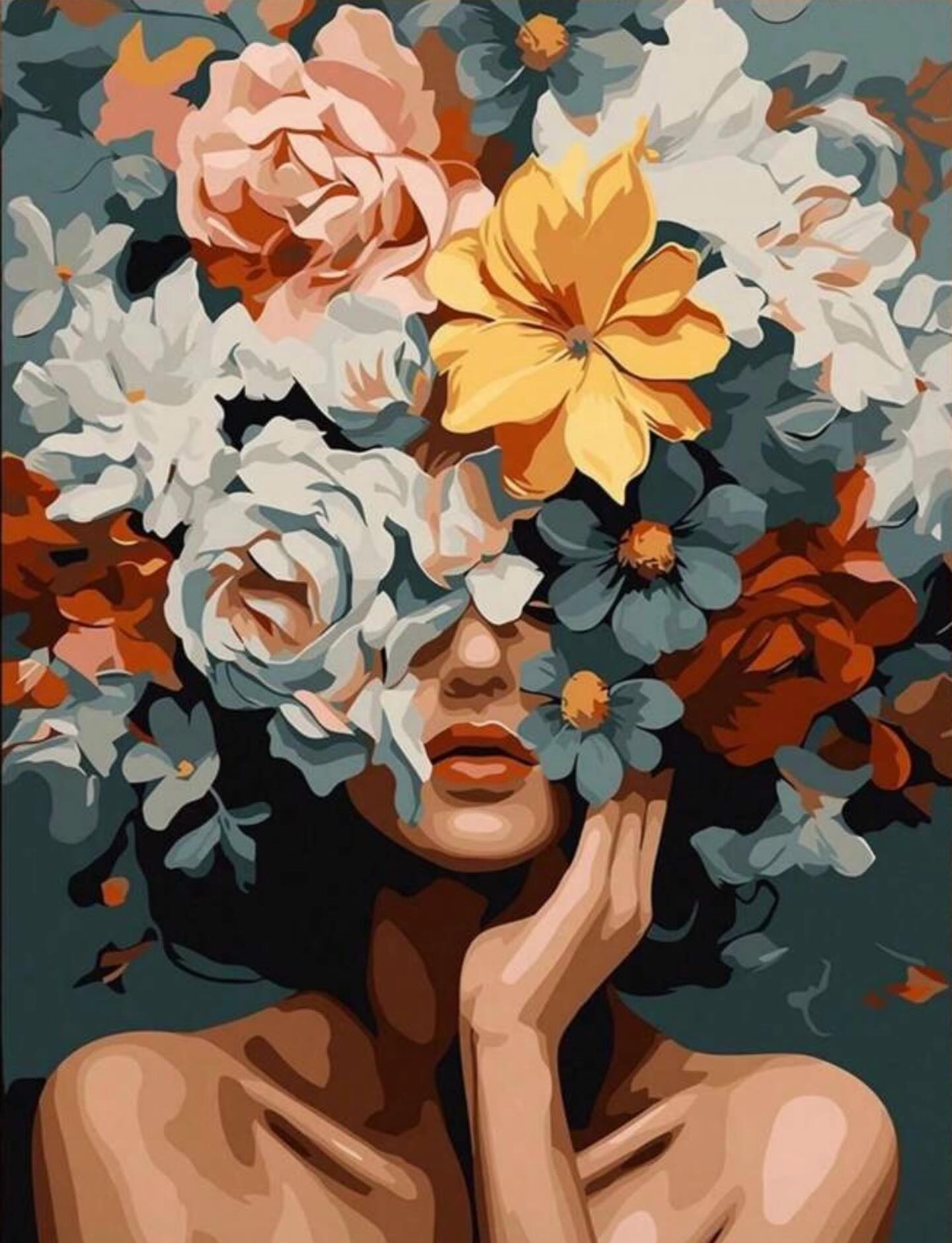 Paint by Numbers Kit — Woman with Flower Veil
