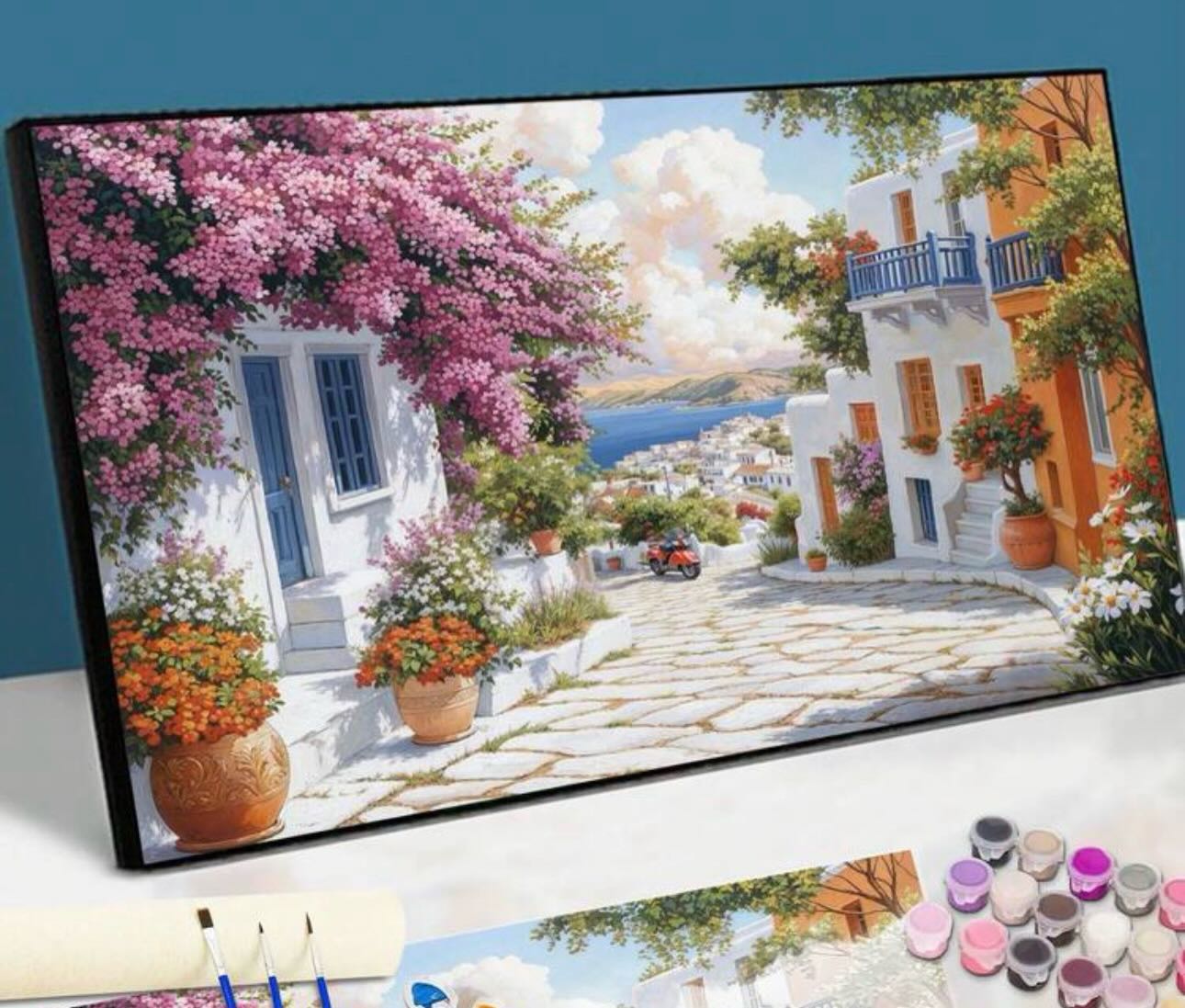 Paint by Numbers Kit — Greek Island Alley