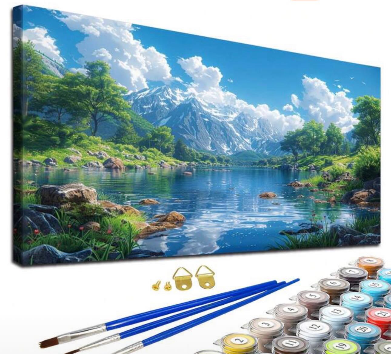 Paint by Numbers Kit — Mountain Lake Reflection