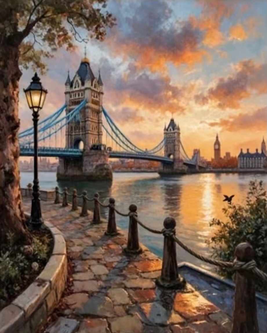 Paint by Numbers Kit — London Tower Bridge