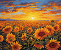 Paint by Numbers Kit — Sunflower Field at Sunset