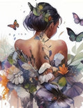 Paint by Numbers Kit — Woman of Flowers and Butterflies