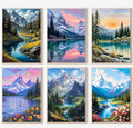 Paint by Numbers Kit — Mountain Landscapes Set