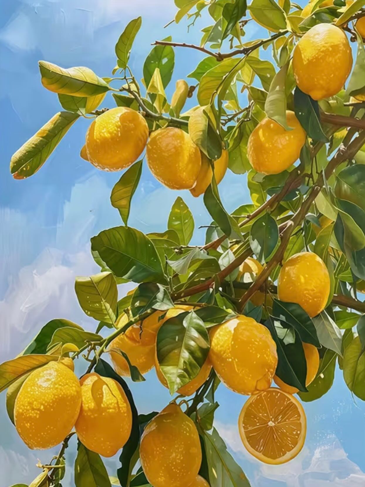 Paint by Numbers Kit — Lemon Tree Branches