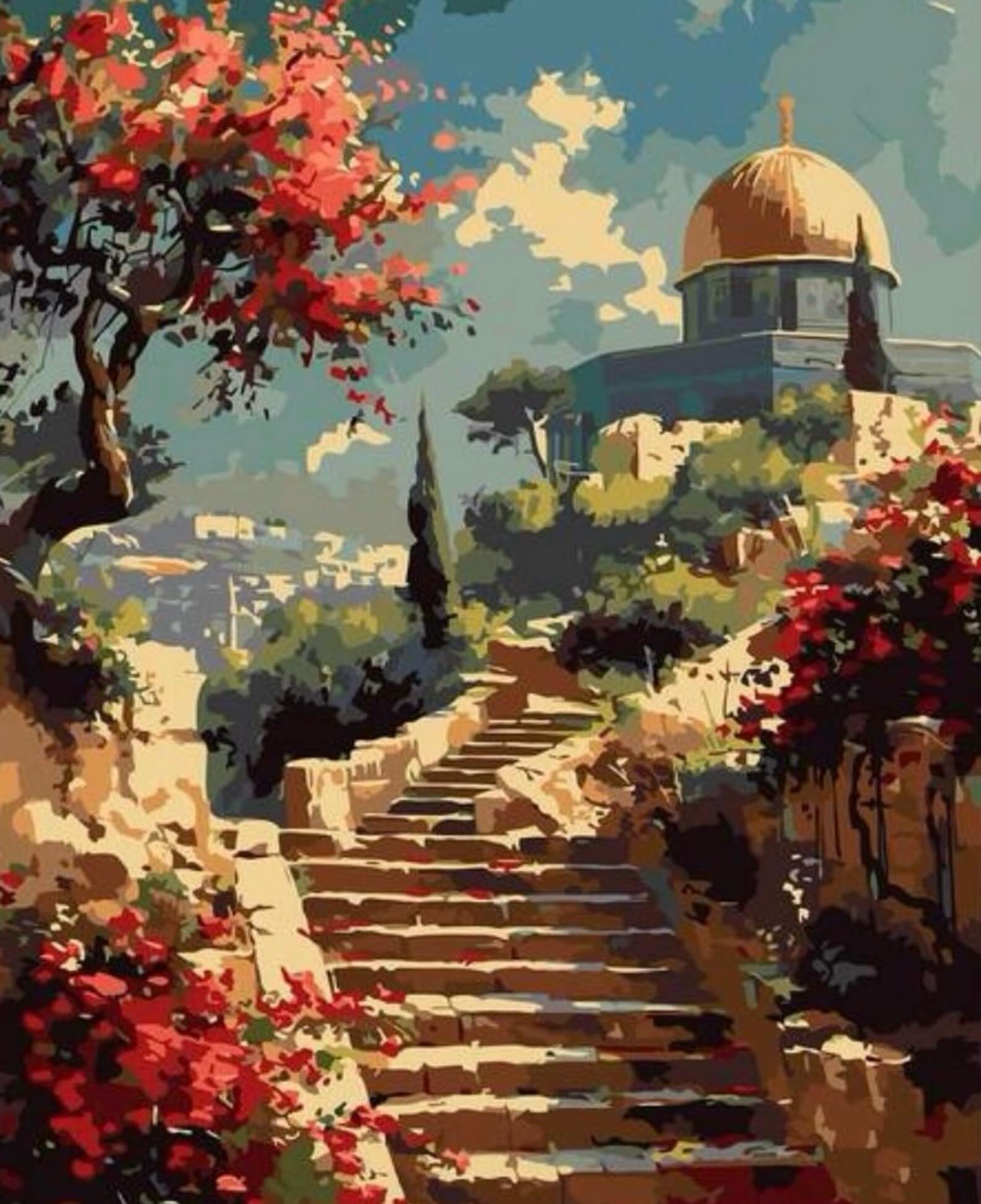Paint by Numbers Kit — Dome of the Rock Pathway