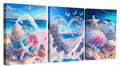 Paint by Numbers Kit — Seashell Beach Triptych