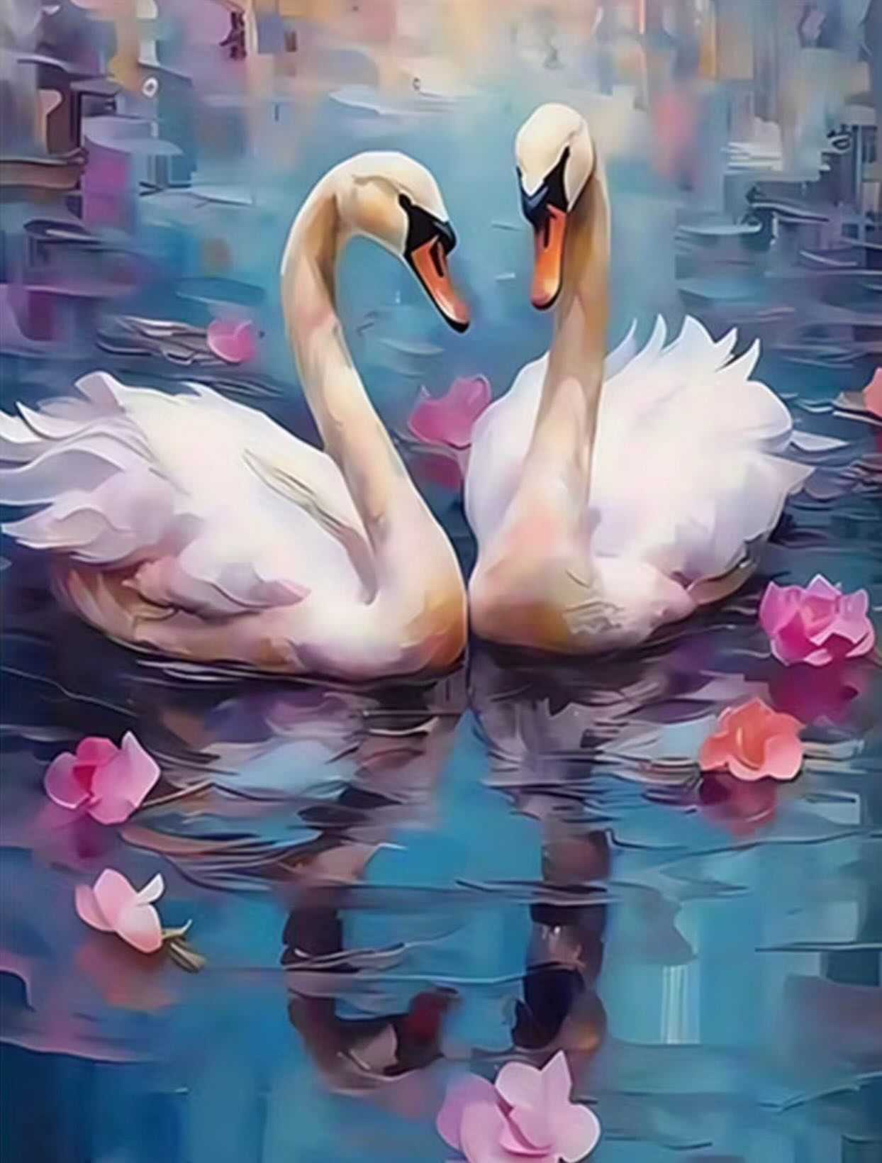 Paint by Numbers Kit — Two Swans on the Lake