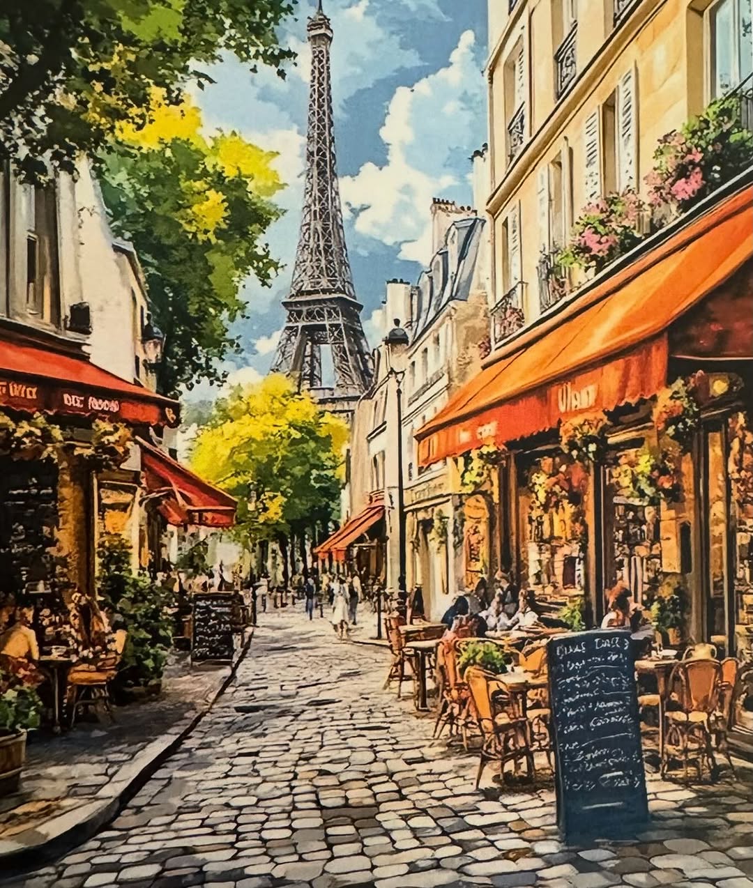 Paris Street Cafe — Paint by Numbers Kit