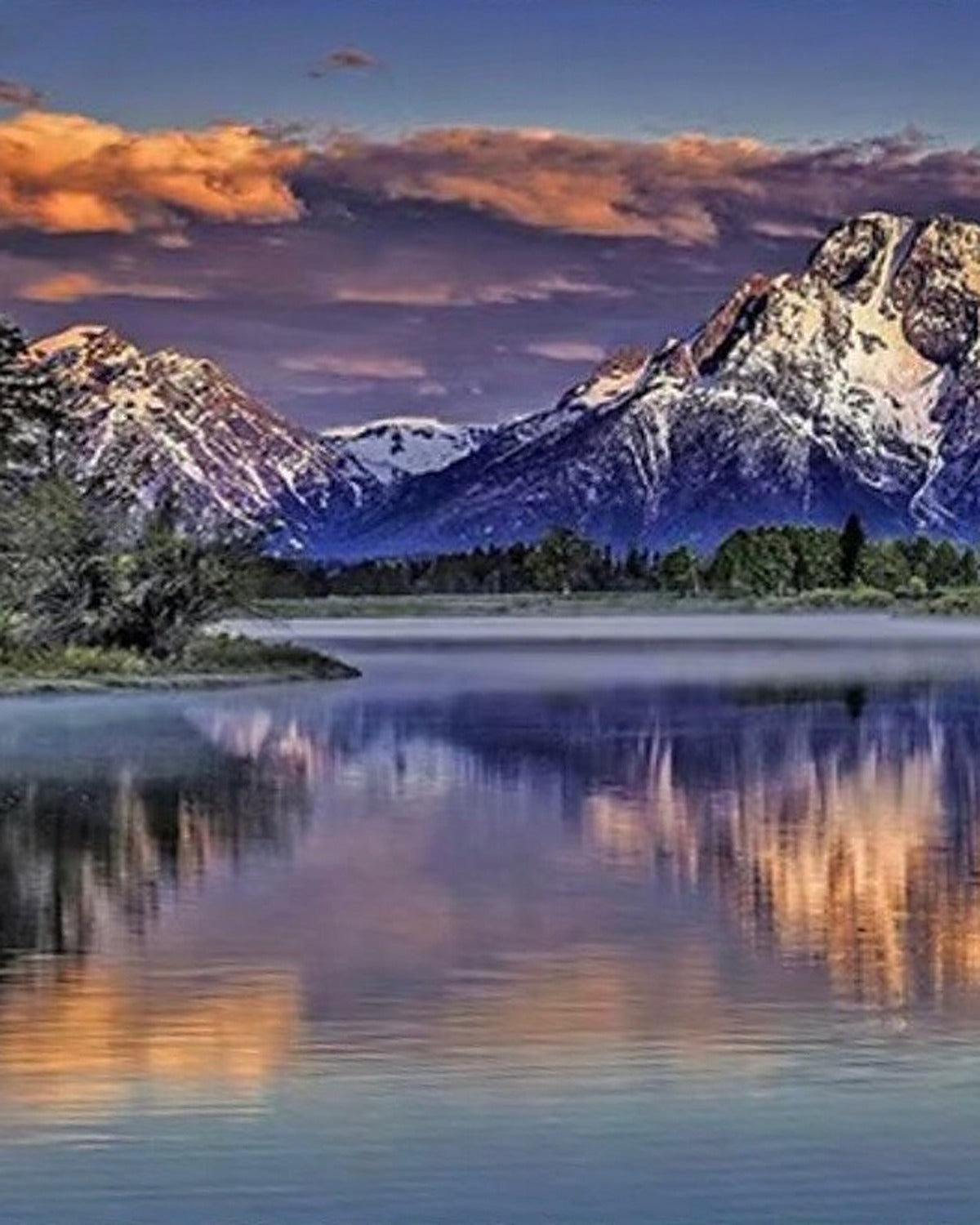 Peaks at Last Light, framed paint-by-numbers canvas